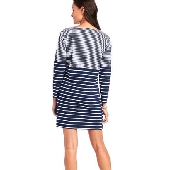 Vineyard Vines Dress Extra Small XS Mixed Stripe Navy & White Nautical Cotton - Picture 2 of 15